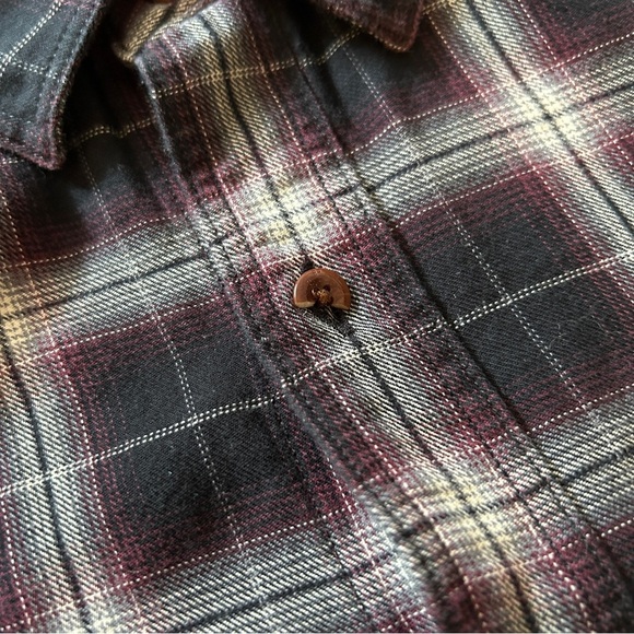 ❤️ Banana Republic Black and Red Plaid Casual 15-15 1/2 Shirt - Picture 10 of 12